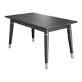 "Moderne Zwarte Eettafel met Metallic Poten"