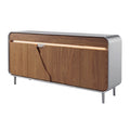 Moderne houten dressoir met LED-verlichting en strakke lijnen