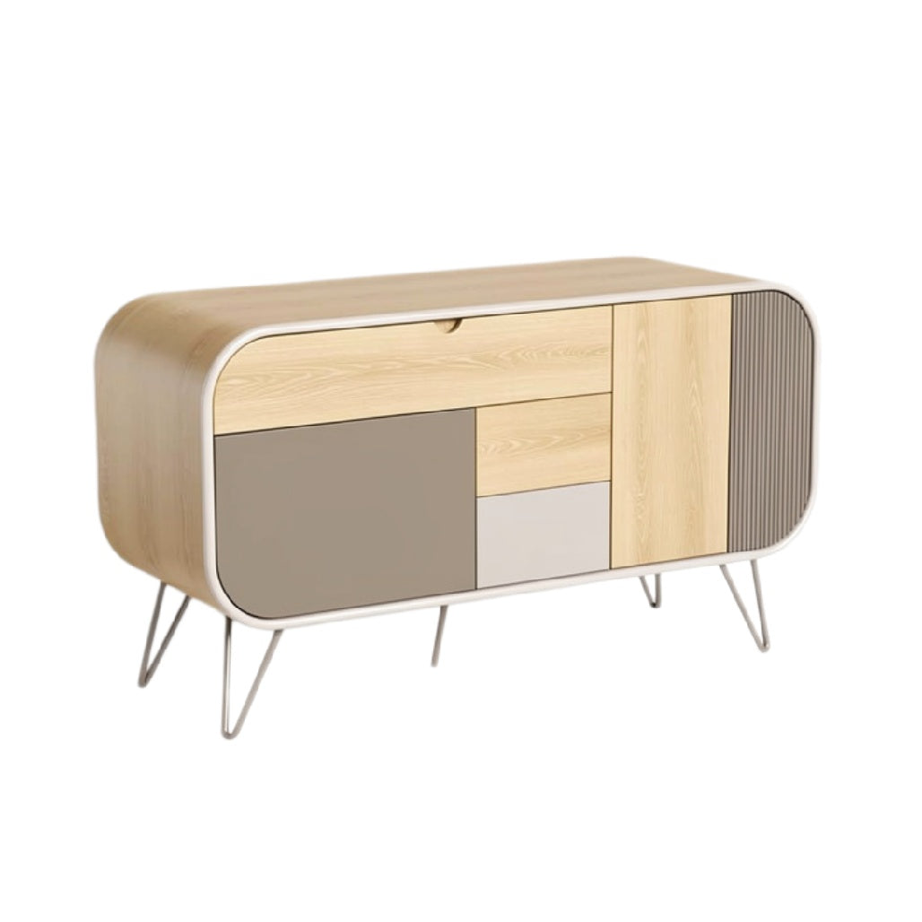 Moderne Houten Sideboard met Minimalistisch Design en Stalen Poten
