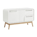 Moderne Witte Dressoir met Houten Poten en Lades