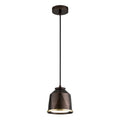 Pendellamp met bronzen afwerking en gouden rand