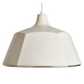 **Moderne Witgeglazuurde Hanglamp met Geometrisch Ontwerp**