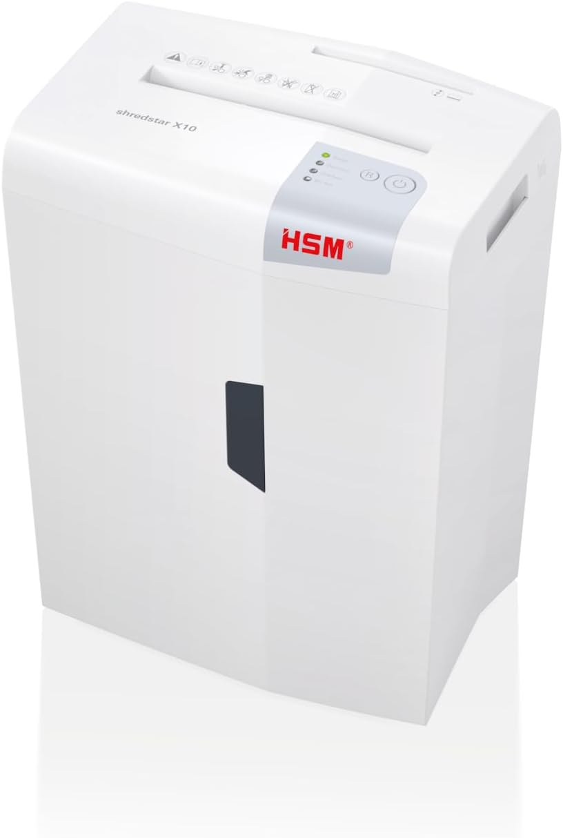 HSM of America Shredstar X10 Cross-Cut Shredder, 10 Manual Sheet Capacity