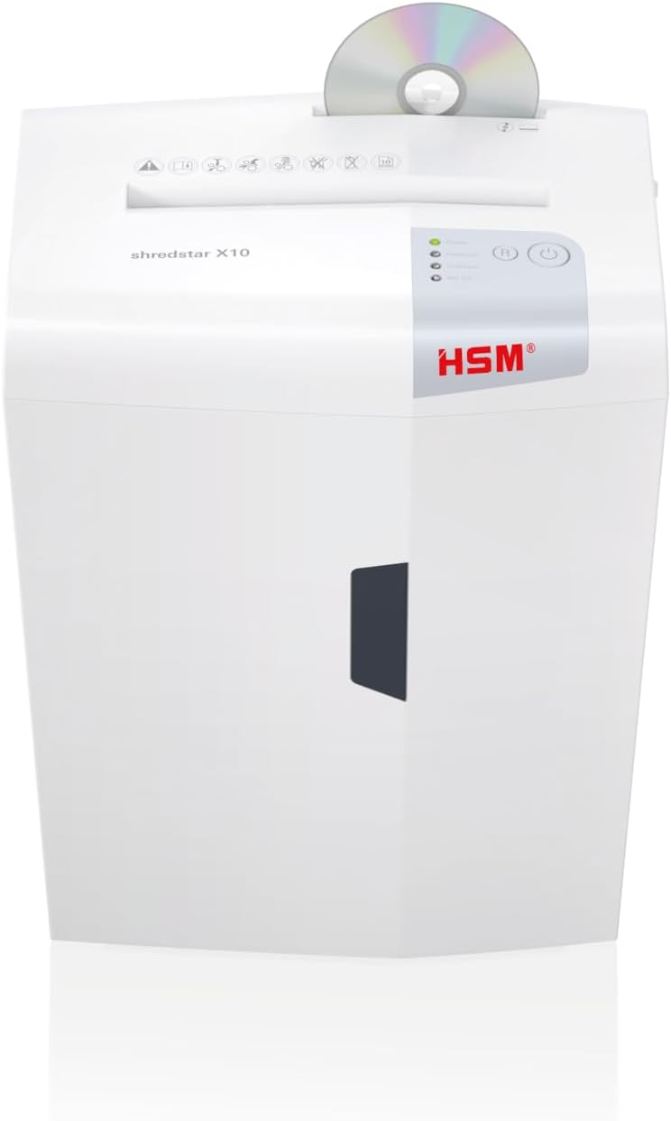 HSM of America Shredstar X10 Cross-Cut Shredder, 10 Manual Sheet Capacity