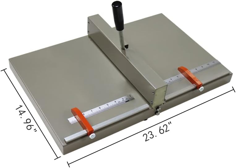 TECHTONGDA Manual Creaser 14Inch Creasing Machine Paper Folding Creaser Desktop Paper Card Creaser Scorer with 2 Magnetic Blocks and Max Paper Weight 1lb for Paper Sheet Cardstock