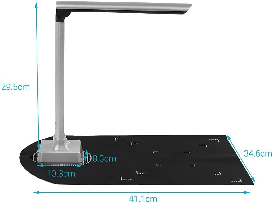 Aibecy BK30 Portable Document Camera and Scanner - 5 Megapixel High Definition Image Capture - Supports A4 Size Documents for Office and Education - LED Fill Light - 1 Second Scan