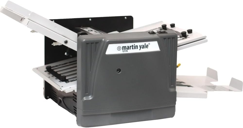 Martin Yale 1217A Automatic Paper Folder, Dark Gray, Folding Capacity of 10300 Sheets per Hour