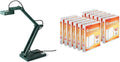 IPEVO 8MP USB Document Camera, Cardinal Economy 12pk 1" ClearVue 225-Sheet Binders