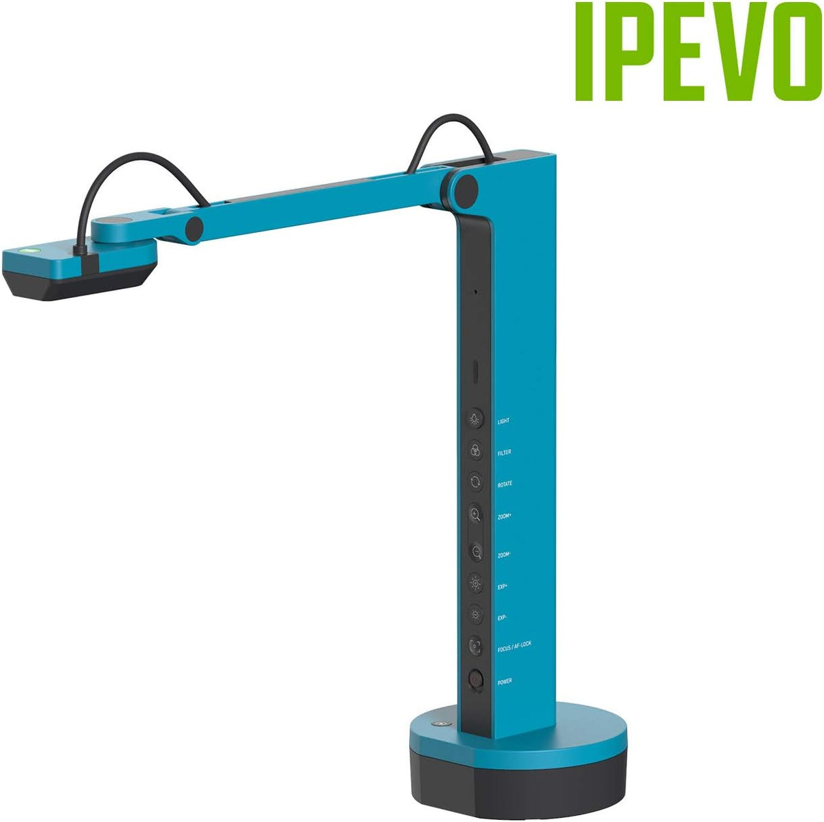 IPEVO VZ-X Wireless 8MP Document Camera, 3 Modes of Connectivity â Wi-Fi, HDMI, and USB, Compatible with Web Conferencing Software, Works Wirelessly with iOS, tvOS, and Android,Black, Blue