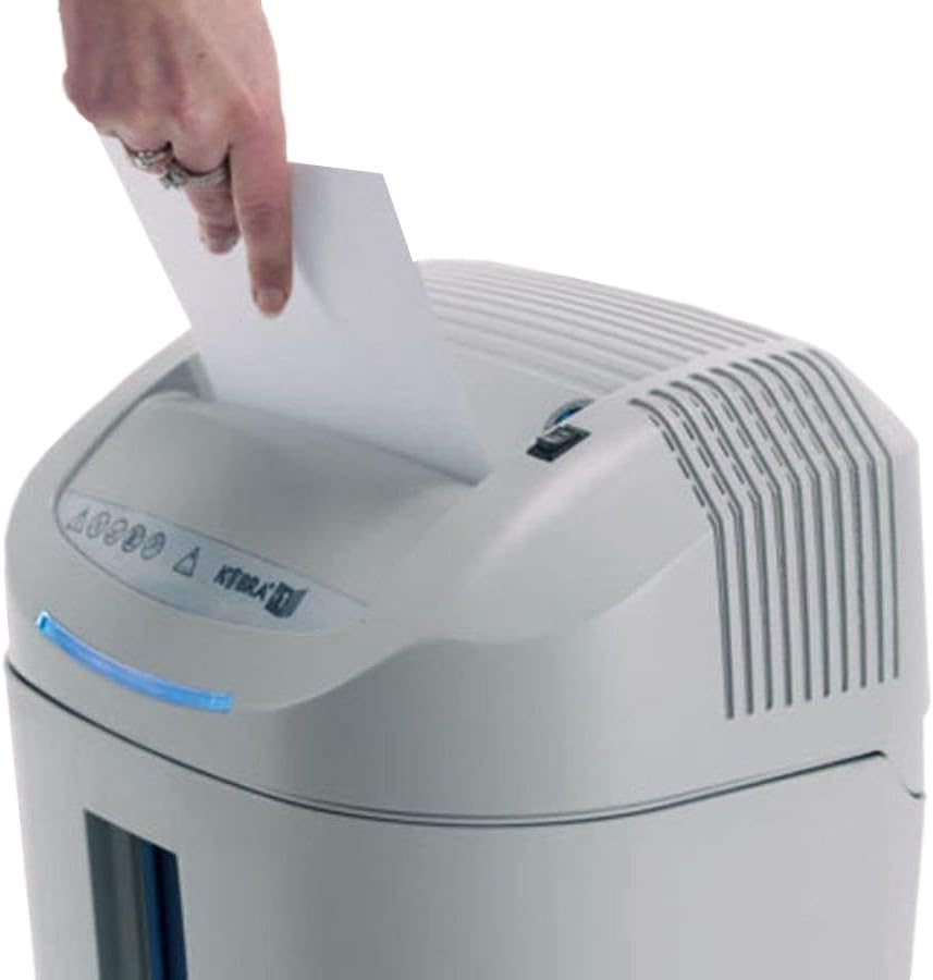 KOBRA +1 SS7 Professional Small Office Strip Cut Shredder; Shreds up to 27 sheets of paper at a time, CDs, DVDs and credit cards; Carbon hardened cutting knives unaffected by staples and clips