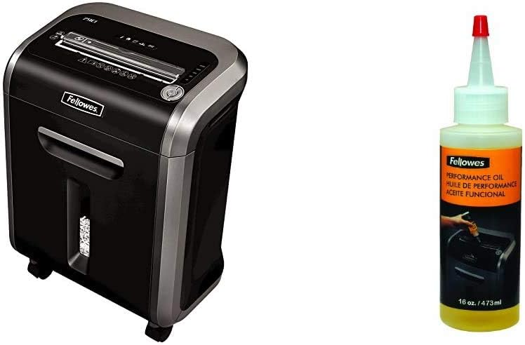Fellowes Powershred 79Ci 16-Sheet Crosscut Paper Shredder + Fellowes Powershred Performance Shredder Oil