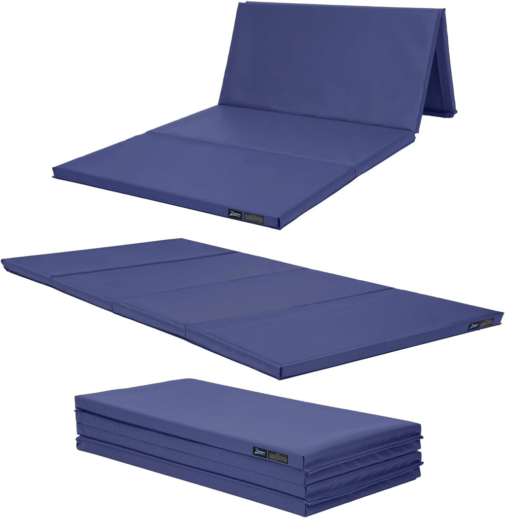 Z Athletic Folding Mat for Gymnastics, Tumbling, Cheerleading, and More, 4 Ft x 8 Ft x 2 In