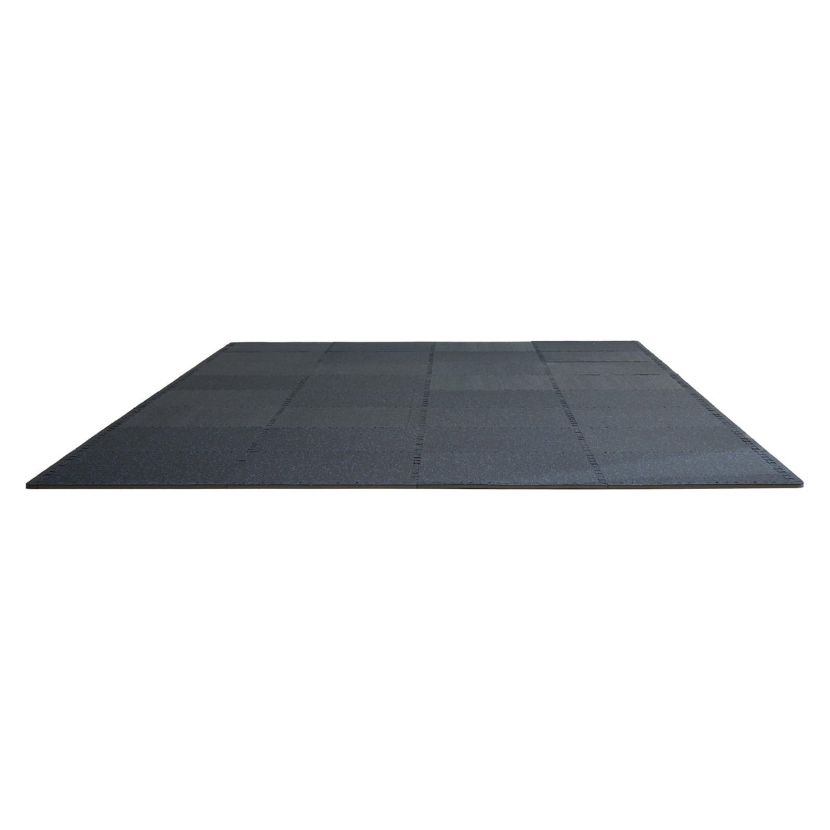 VEVOR 0.56Inch 48sq.ft 12 Tiles Gym Flooring for Home Gym, Rubber Top with High Density EVA Foam, 25 x 25In Gym Floor Exercise Equipment Mats, Interlocking Gym Mats, Puzzle Workout Mats, Black & Gray