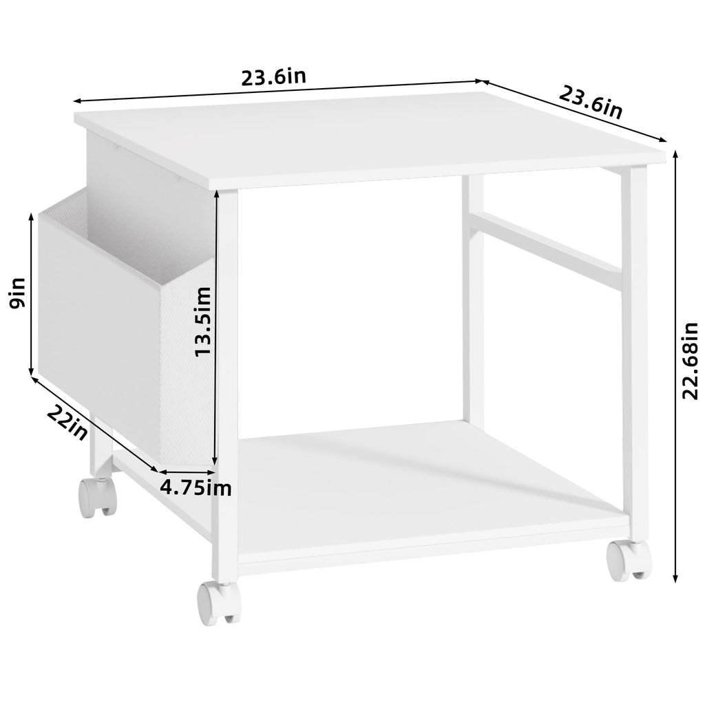 Lerliuo Brown Large Printer Stand with Storage
