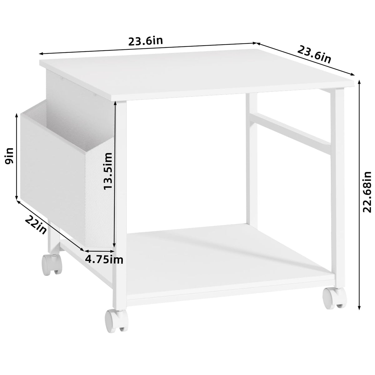 Lerliuo Brown Large Printer Stand with Storage