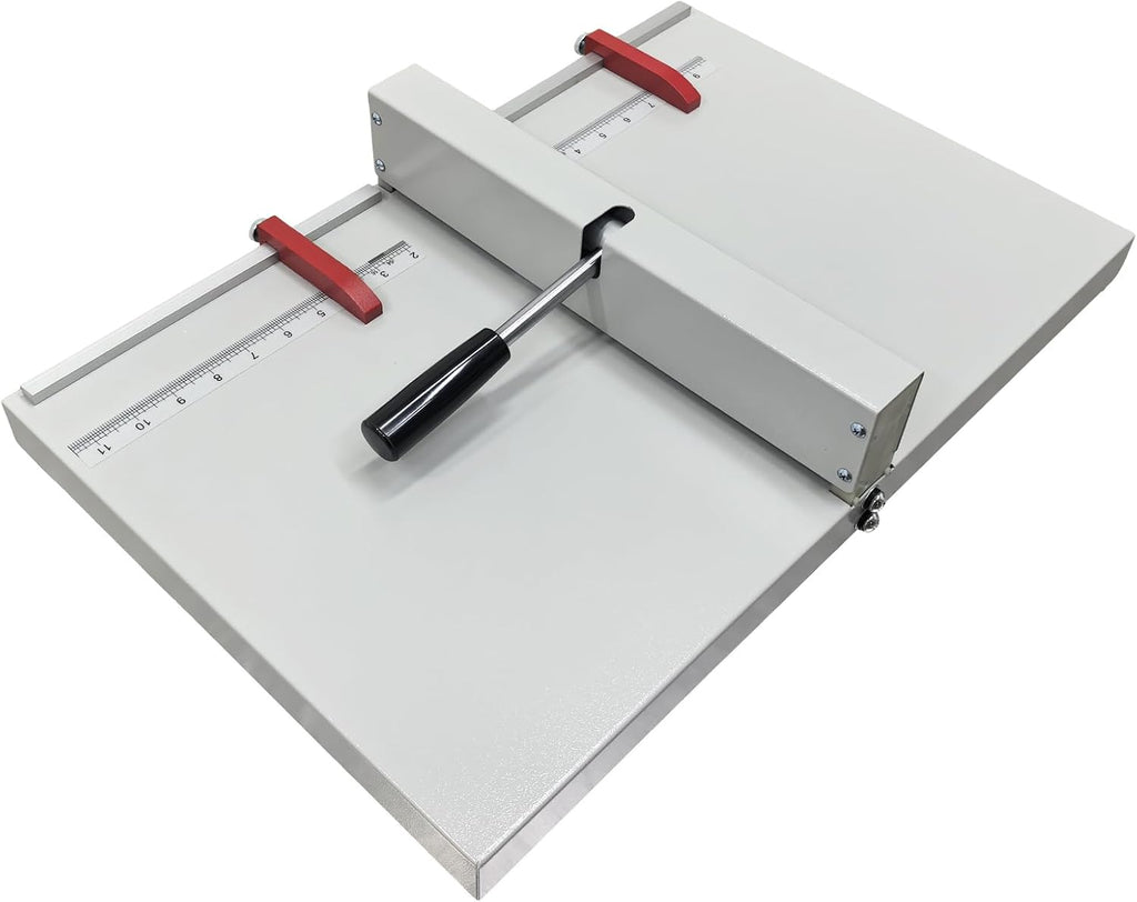 INTBUYING 14in 360mm Manual Creaser, Desktop Paper Creasing Scoring, Manual Creasing Machine, Paper Creaser Folding Machiner for Paper Files Cards Creasing