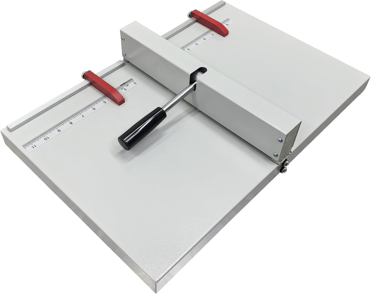 INTBUYING 14in 360mm Manual Creaser, Desktop Paper Creasing Scoring, Manual Creasing Machine, Paper Creaser Folding Machiner for Paper Files Cards Creasing