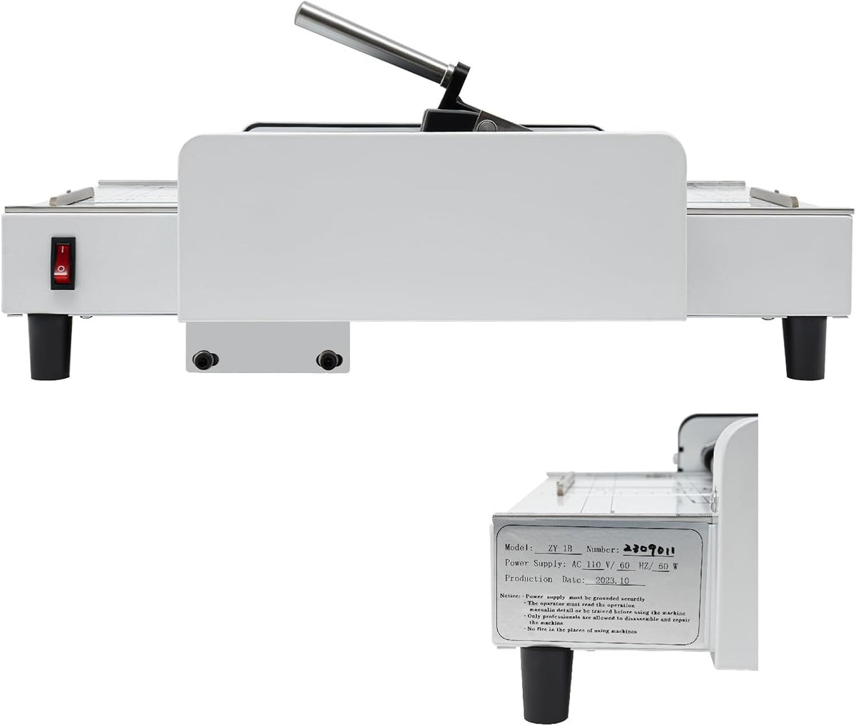 A3 Booklet Maker 2-in-1 Paper Folding Binding Machine 110V 60W Booklet Making Machine Max Binding 20 Sheets 200-300books/H 5.83Ã8.27 to 11.69Ã16.54 Inch for Offices Home