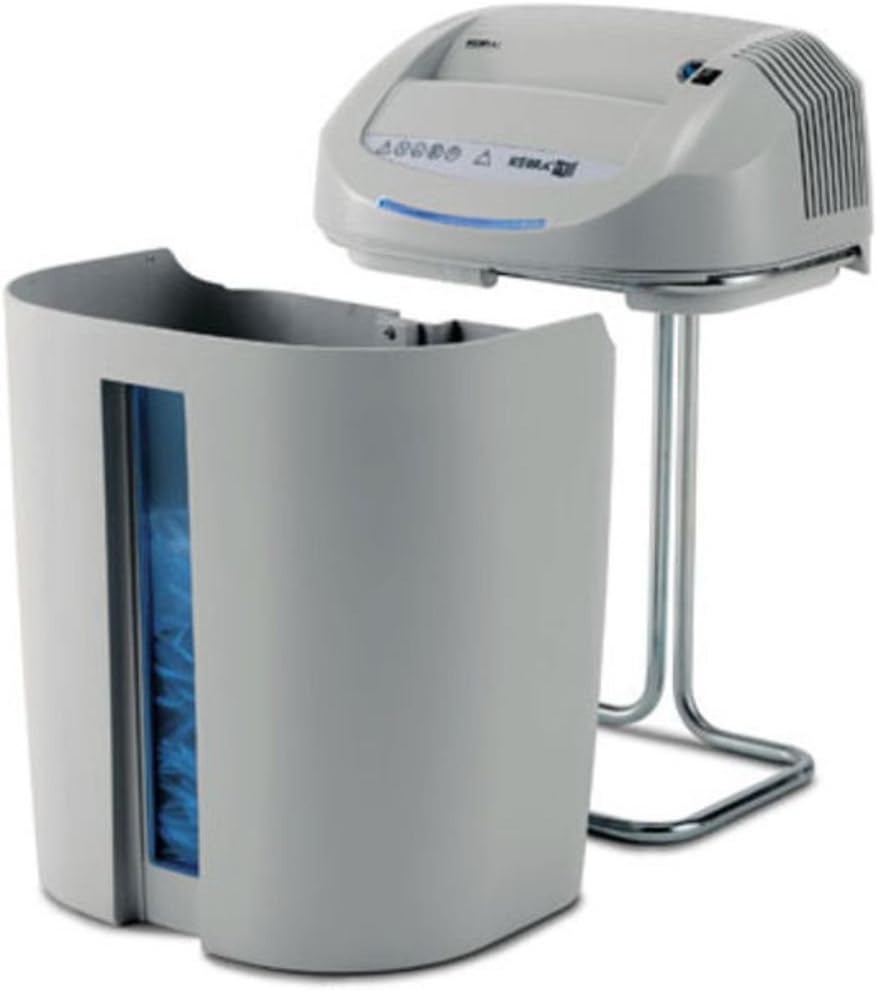 KOBRA +1 SS7 Professional Small Office Strip Cut Shredder; Shreds up to 27 sheets of paper at a time, CDs, DVDs and credit cards; Carbon hardened cutting knives unaffected by staples and clips