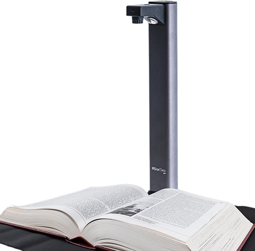 IRIScan Desk 7 PRO Scanner Document Camera a3 Scanner: 4K UltraHD|18MP|600dpi|visualizer|Library Scanner|Portable Scanner|Book Scanner|AI Curve Flattening|Finger Hiding|Win Mac