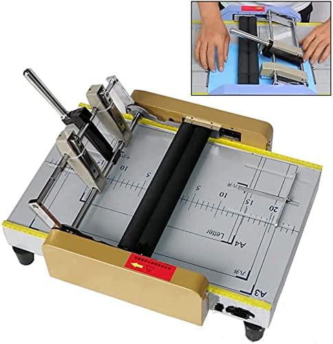 A3 Paper Folding Staple Binding Machine, Booklet Maker Paper Folder Stapler Machine Book Automatic Folding Binding Machine 20 Sheets for Printing Factories and Schools