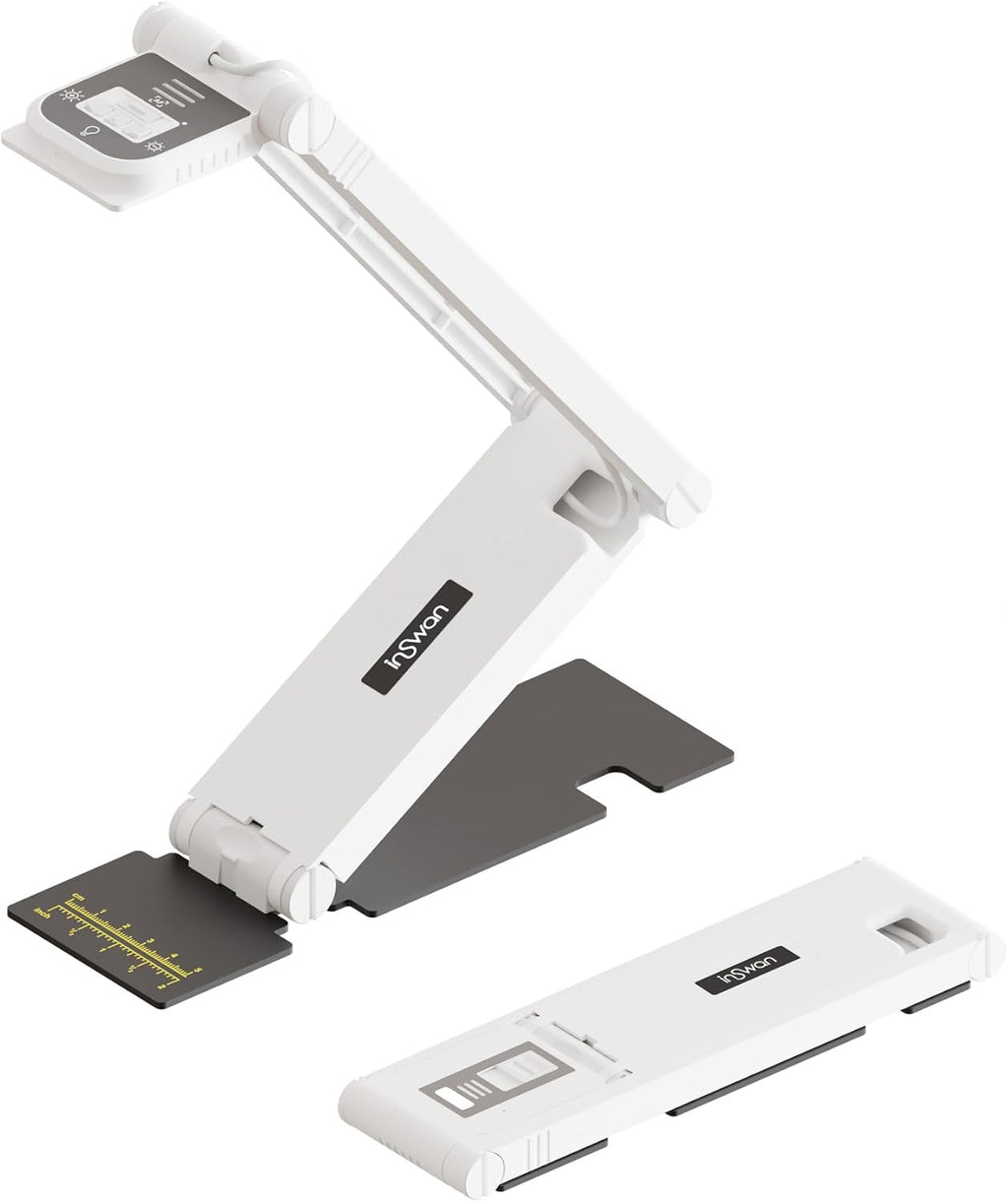 INSWAN INS-Flip 4 Foldable 4K 13MP Document Camera, LED, Mic,Light 0.67 lbs