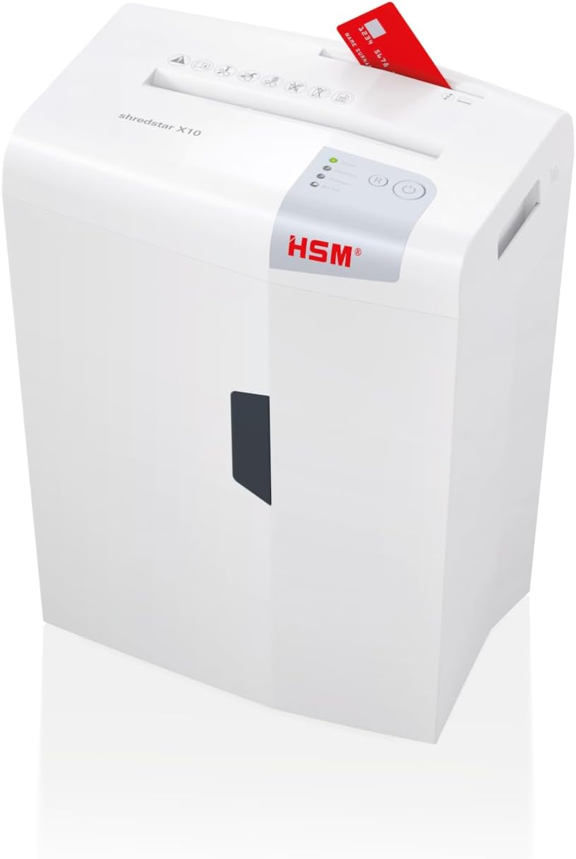 HSM of America Shredstar X10 Cross-Cut Shredder, 10 Manual Sheet Capacity