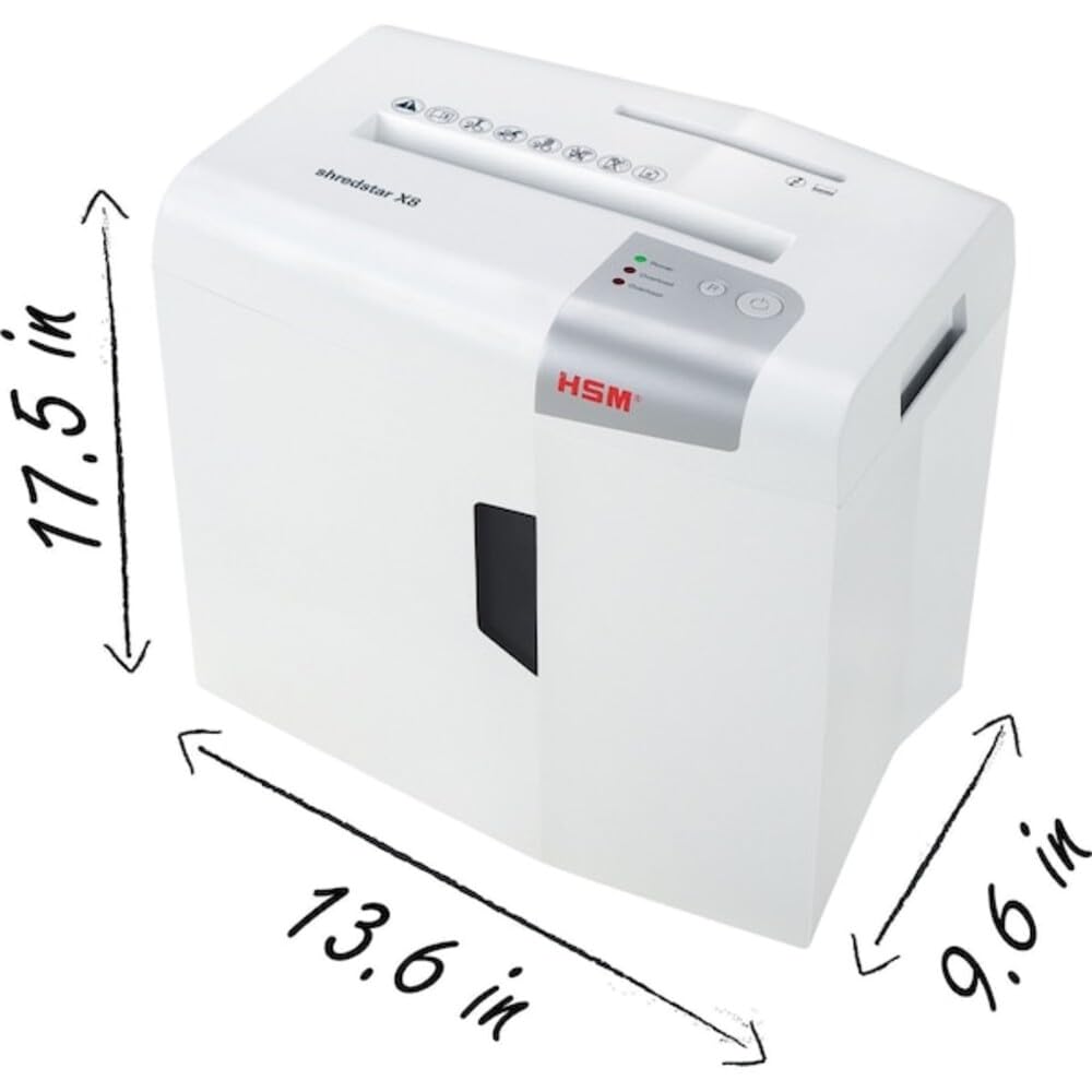 HSM of America Shredstar X10 Cross-Cut Shredder, 10 Manual Sheet Capacity