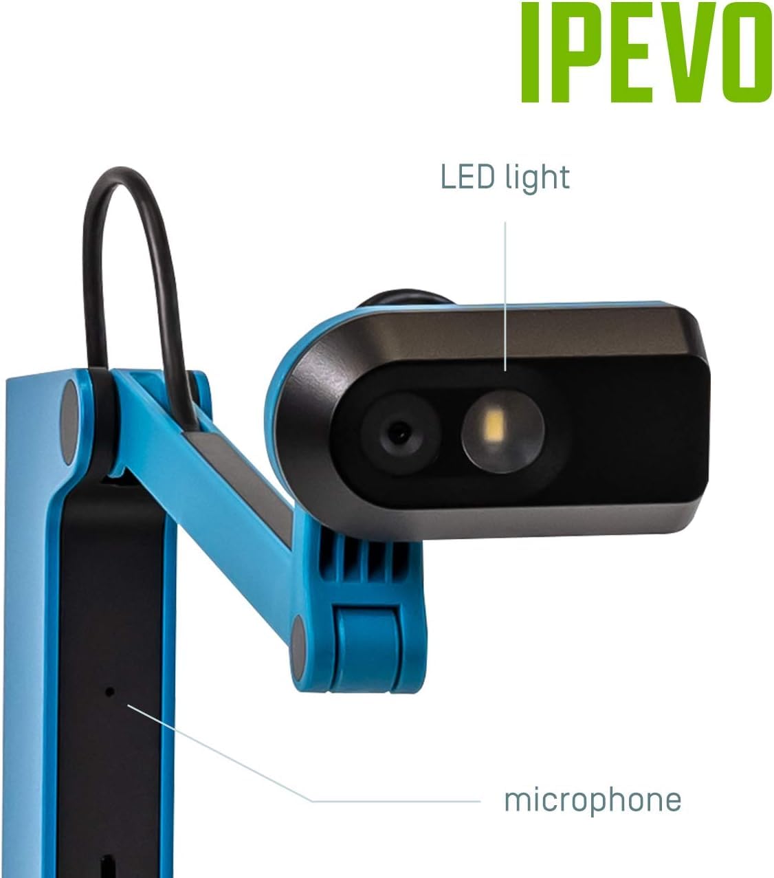 IPEVO VZ-X Wireless 8MP Document Camera, 3 Modes of Connectivity â Wi-Fi, HDMI, and USB, Compatible with Web Conferencing Software, Works Wirelessly with iOS, tvOS, and Android,Black, Blue