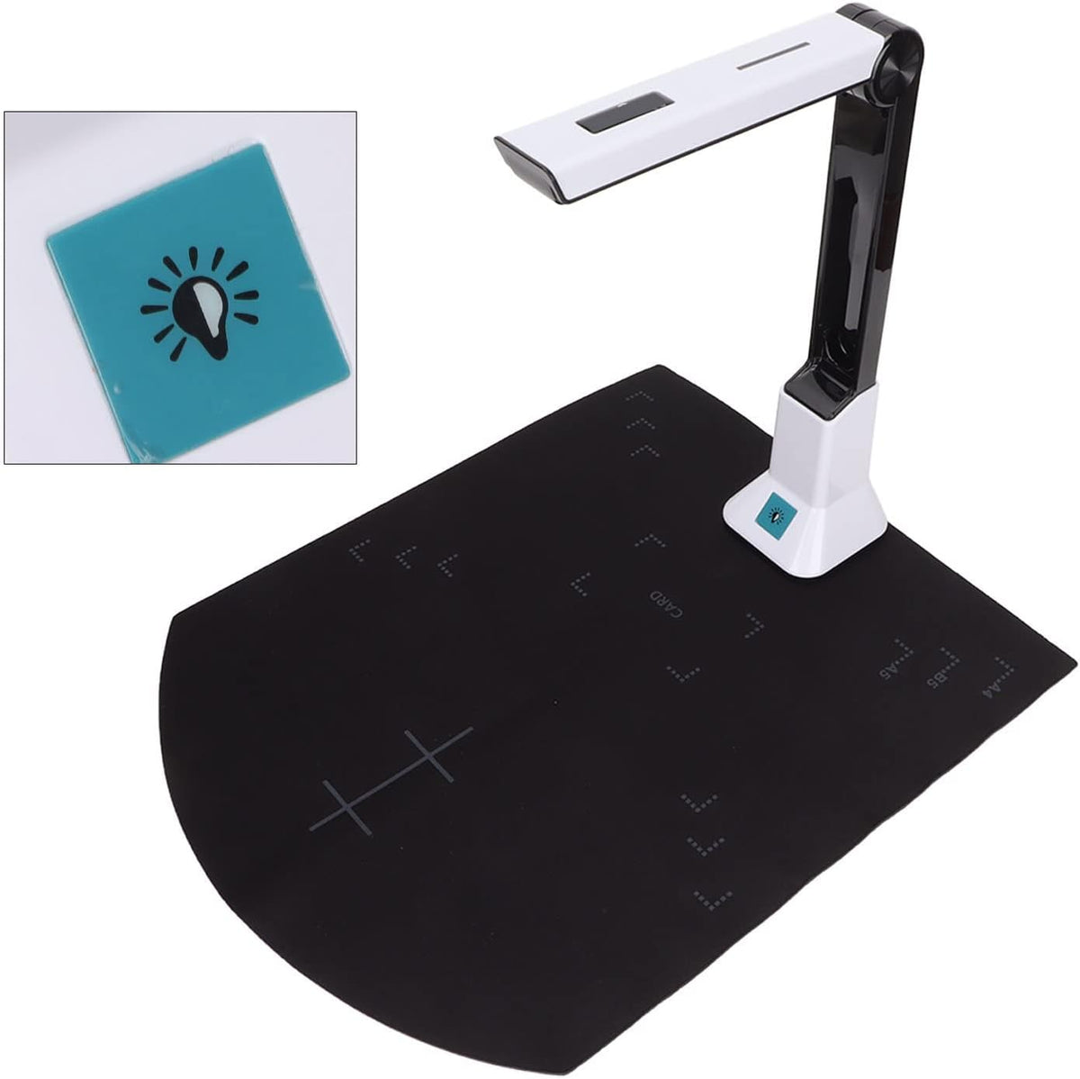 Document Camera 8MP 4K Ultra High Definition USB Document Scanner A4 Auto Focusing for Distance Learning, Video Conferencing, Remote Working, Stop Motion, etc