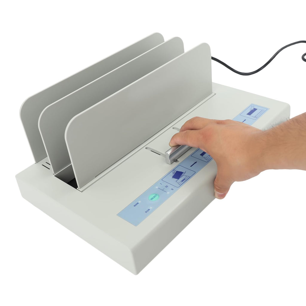 A3 Folding Binding Machine, 2-in-1 Paper Folder Machine 60W Letter Folding Machine Book Printing Machine Booklet Maker About 200-300 Books/H Max. Binding 20 Sheets with Visible Panel