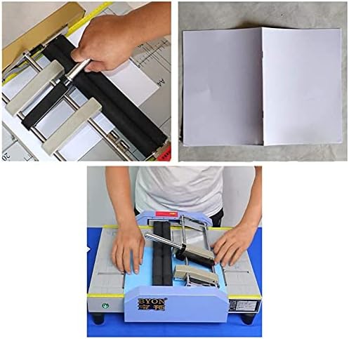 A3 Paper Folding Staple Binding Machine, Booklet Maker Paper Folder Stapler Machine Book Automatic Folding Binding Machine 20 Sheets for Printing Factories and Schools