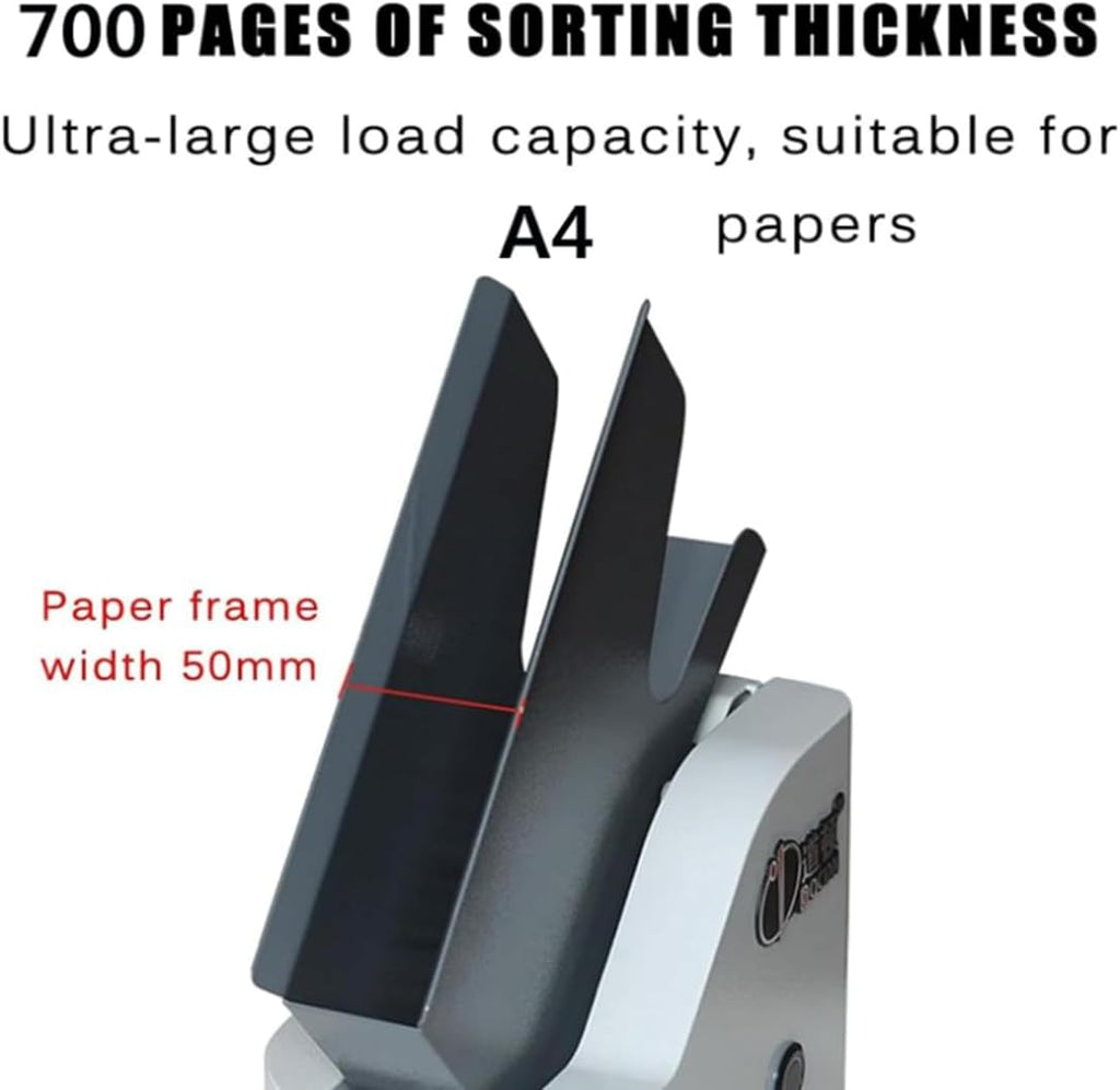 Automatic Paper Sorting Machine, 18000r/min Desktop Paper Jogger, 50MM Single Bin, for Aligns and Separates Envelopes, Cards, Small Paper Stock