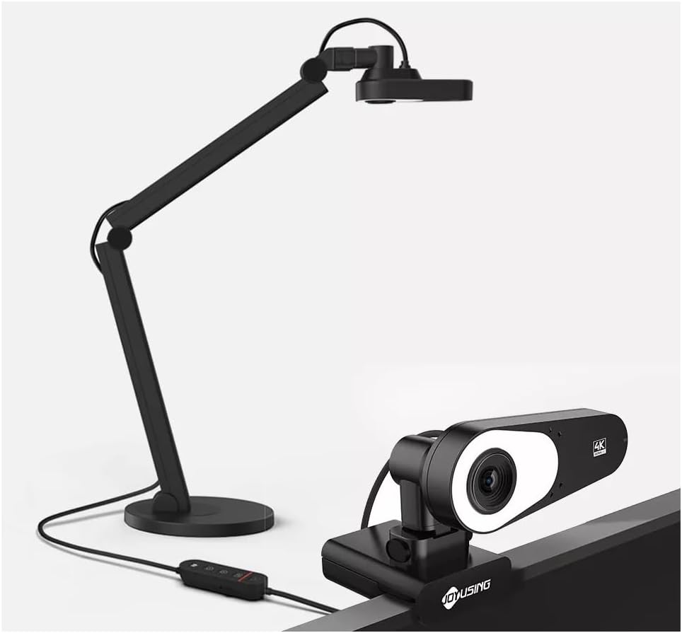 JoyUsing Document Camera Bundle â V600 4K PDAF Doc Web Camera with V500S 8MP USB Visual Online Presenter for Home, Classrooms & Meetings