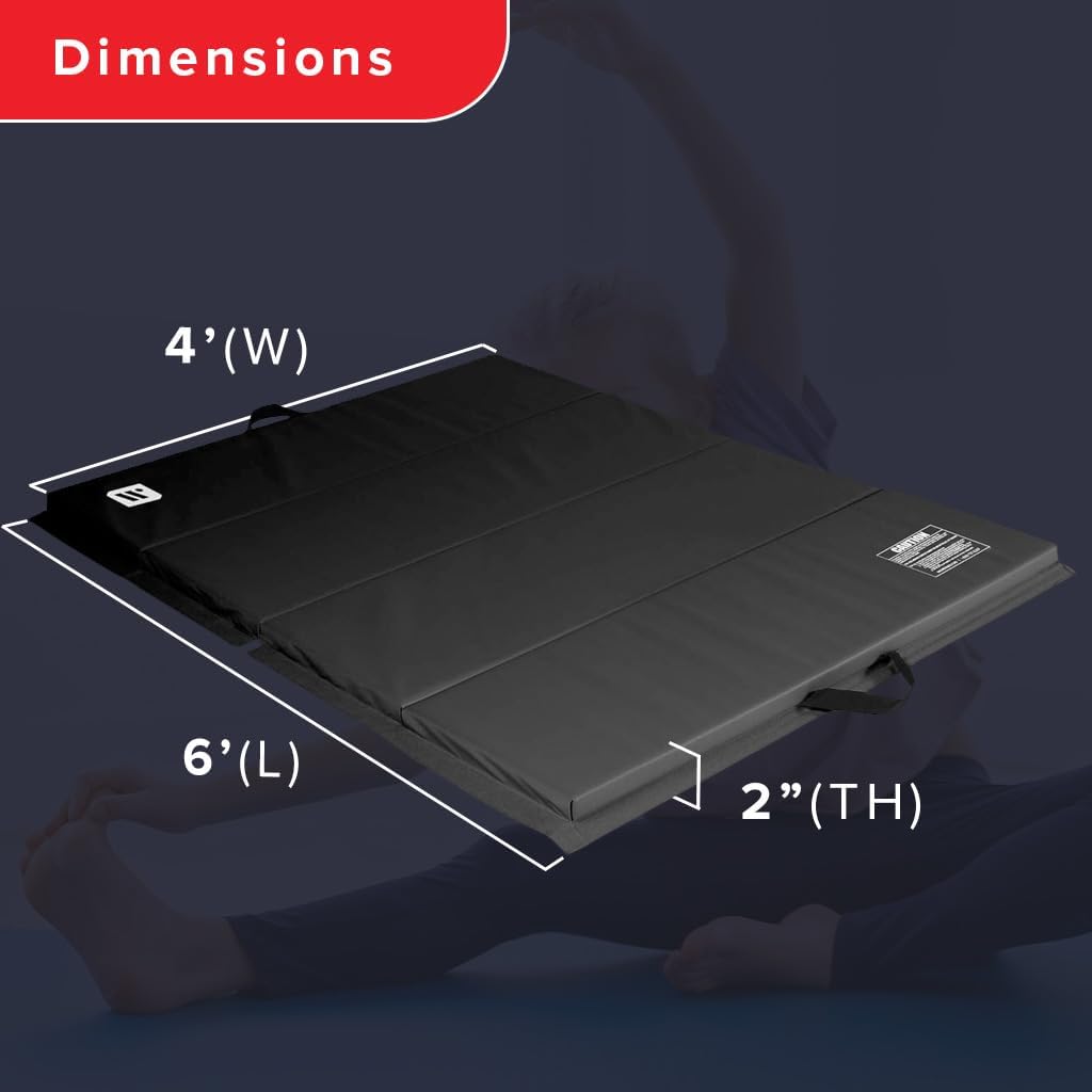 We Sell Mats - 4 ft x 6 ft x 2 - Personal Fitness & Exercise Mat for Home Workout - Lightweight and Folds for Carrying â All Purpose Gym Mat â Thick Mat for Yoga, Pilates, Stretches, Floor Exercises