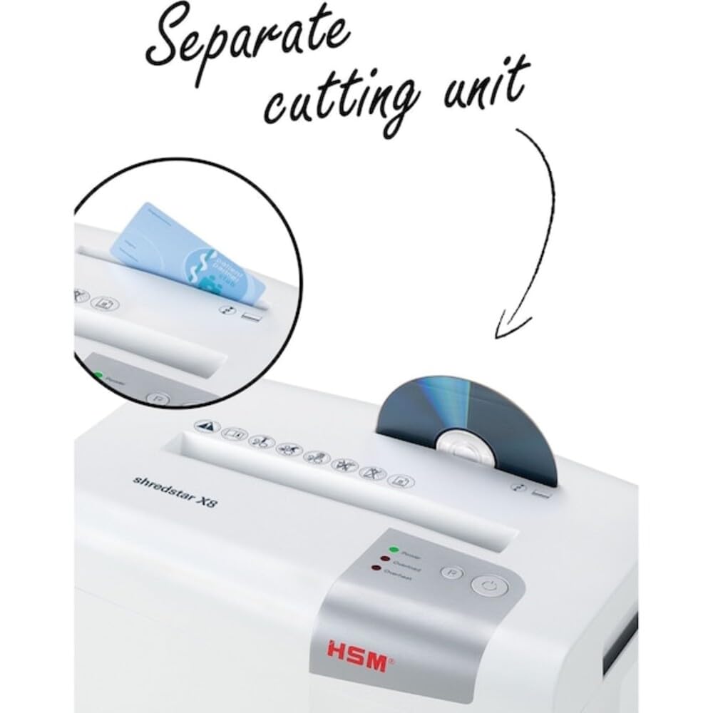 HSM of America Shredstar X10 Cross-Cut Shredder, 10 Manual Sheet Capacity