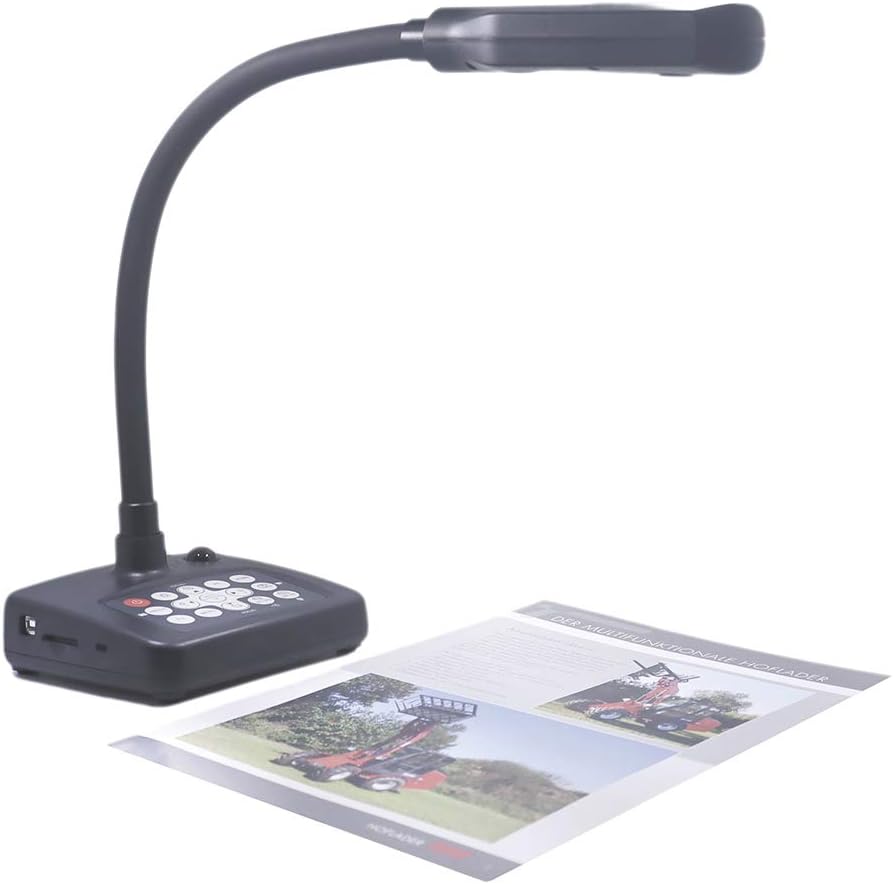 INEBIZ Professional Document Camera with HDMI/VGA/USB Output, 5MP Autofocus, Zoom, Light, Flexible Gooseneck Interactive Projection Camera for Teacher Class Office Home