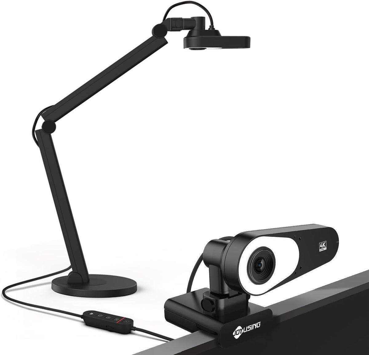 JOYUSING 4K Document Camera Webcam with Fast PDAF, for Real-time Projection, Web Conferencing, Distance Learning, Remote Teaching - Mac, Windows