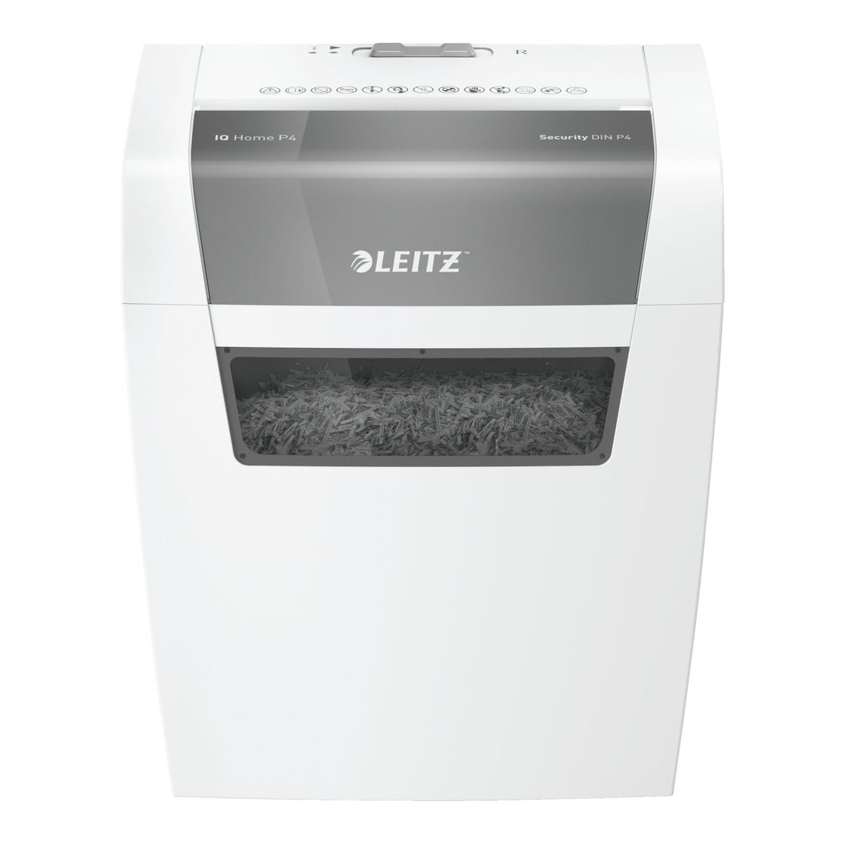Leitz IQ Paper Shredder, Cross Cut, 10 Sheet, 6 Gallon Bin, P4 Security, Slim, Anti-Jam, Home Office (170004)