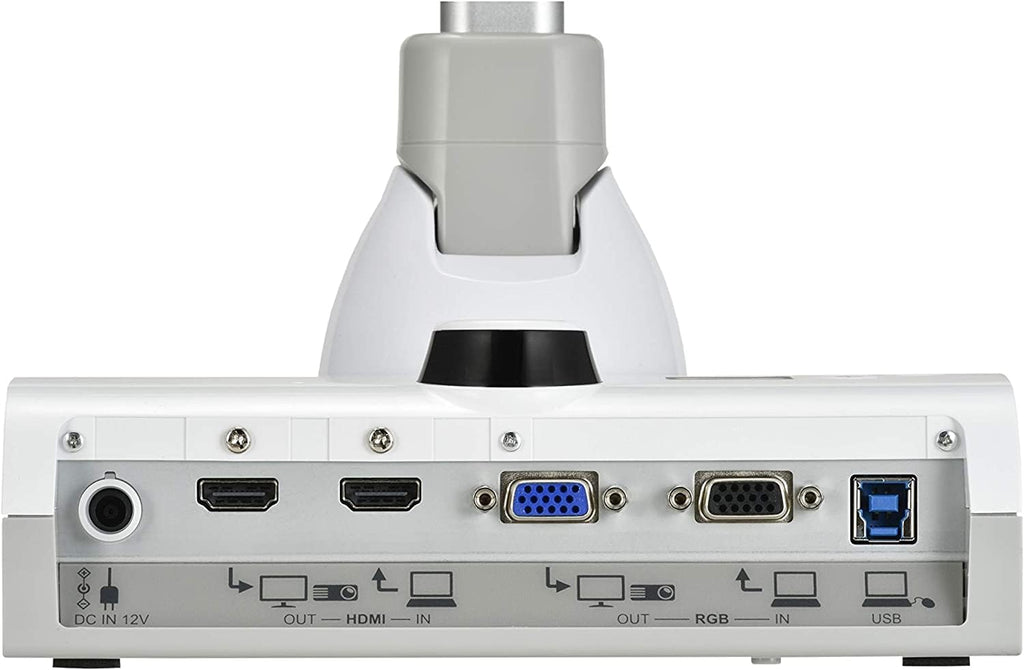 Elmo 1379 Model TT-12W STEM-CAM Visual Presenter, Document Camera with 192x Zoom (12x Optical/16x Digital), 1/2.3" CMOS Sensor, 3.4 Megapixel, 30 Fps, HDMI in/Out, RGB, USB, Ethernet, Wi-Fi
