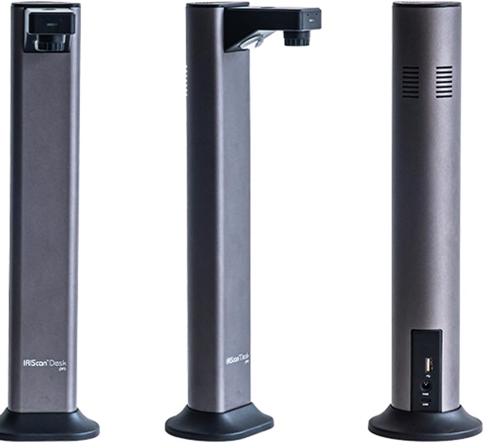 IRIScan Desk 7 PRO Scanner Document Camera a3 Scanner: 4K UltraHD|18MP|600dpi|visualizer|Library Scanner|Portable Scanner|Book Scanner|AI Curve Flattening|Finger Hiding|Win Mac