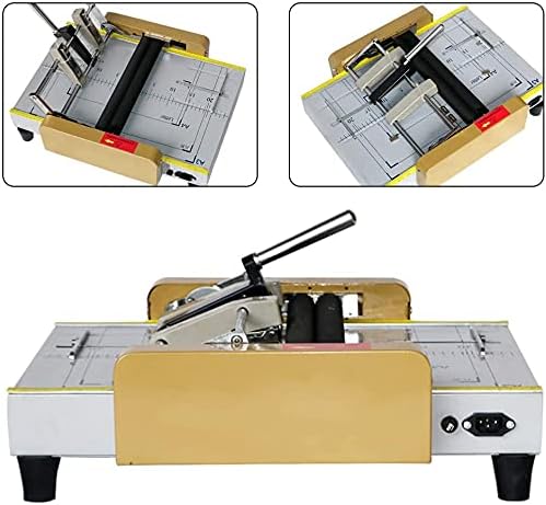 110V A3 Folding Binding Machine Office Books Coated Paper Printing Stapler, Booklet Making Printing Binder Bookbinding Stapling Equipment Schools Industry Factories