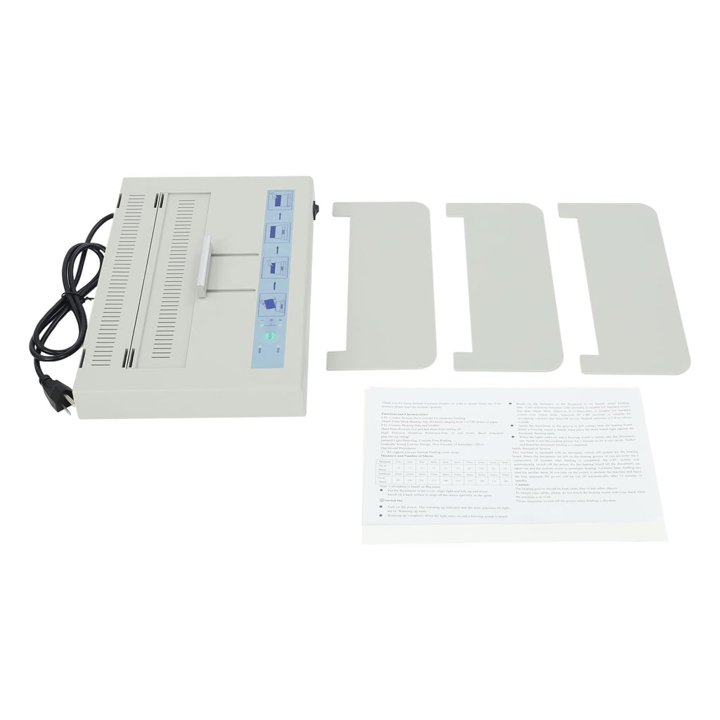 A3 Folding Binding Machine, 2-in-1 Paper Folder Machine 60W Letter Folding Machine Book Printing Machine Booklet Maker About 200-300 Books/H Max. Binding 20 Sheets with Visible Panel