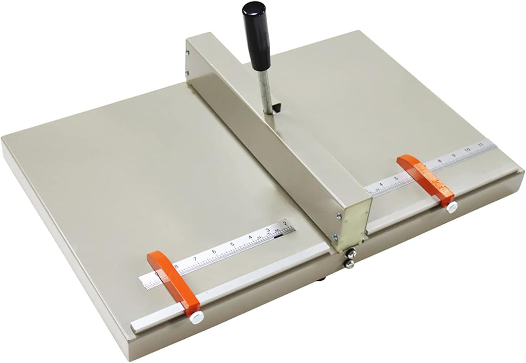 TECHTONGDA Manual Creaser 14Inch Creasing Machine Paper Folding Creaser Desktop Paper Card Creaser Scorer with 2 Magnetic Blocks and Max Paper Weight 1lb for Paper Sheet Cardstock