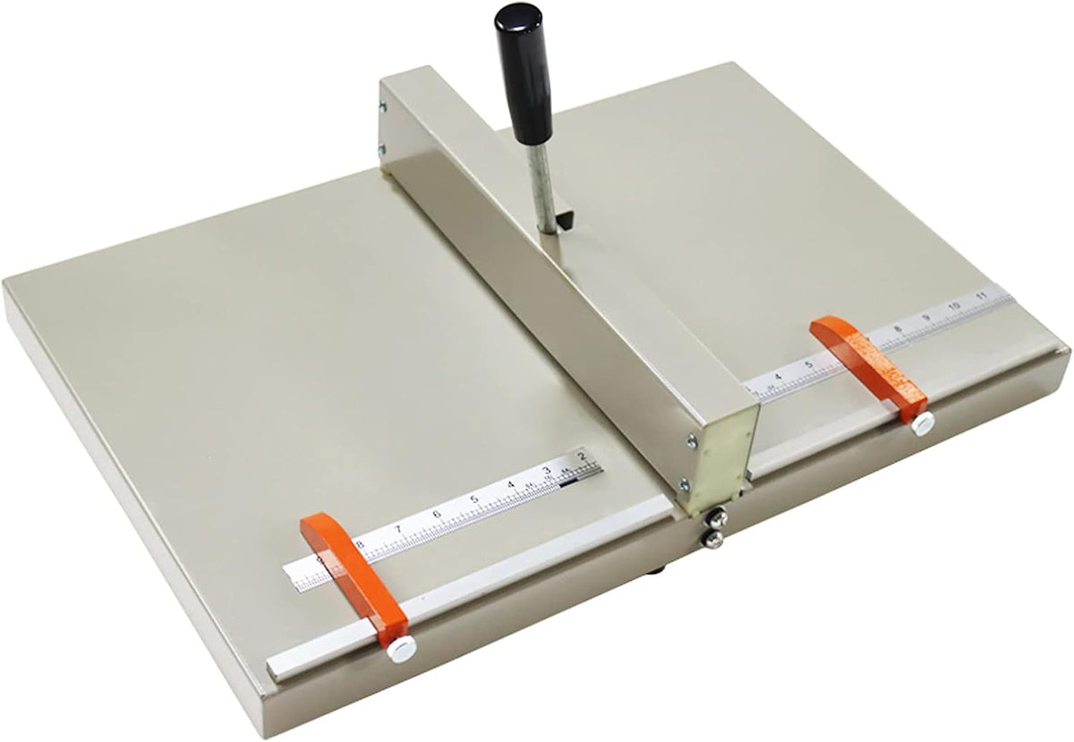 TECHTONGDA Manual Creaser 14Inch Creasing Machine Paper Folding Creaser Desktop Paper Card Creaser Scorer with 2 Magnetic Blocks and Max Paper Weight 1lb for Paper Sheet Cardstock
