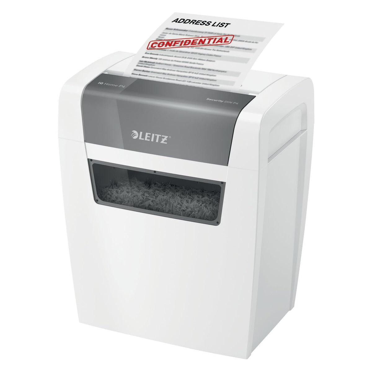 Leitz IQ Paper Shredder, Cross Cut, 10 Sheet, 6 Gallon Bin, P4 Security, Slim, Anti-Jam, Home Office (170004)