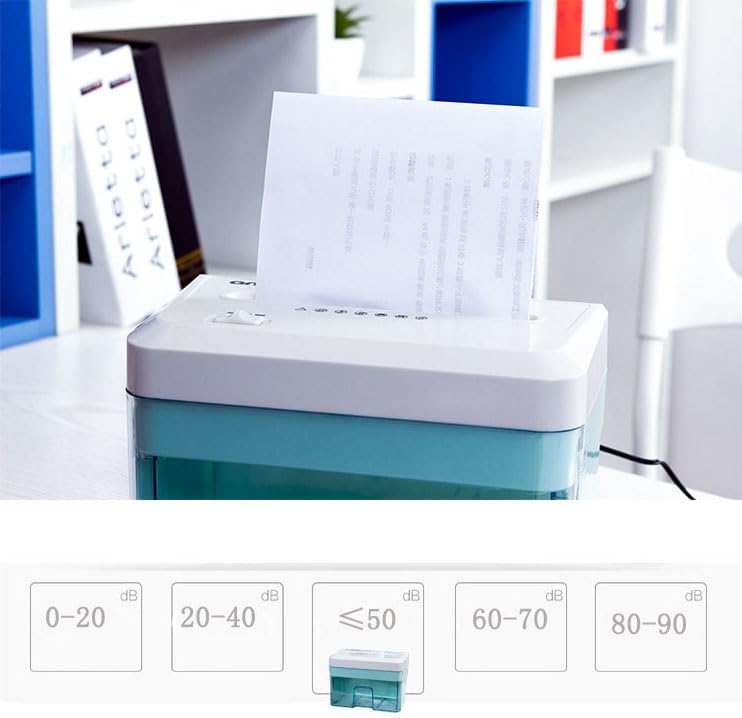 Generic Desktop Mini Paper Shredder Micro Cut, Electric Small Paper Shredder for Home Office Use,Cross Cut Mini Paper Shredder for Desk White Portable
