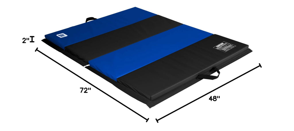 We Sell Mats - 4 ft x 6 ft x 2 - Personal Fitness & Exercise Mat for Home Workout - Lightweight and Folds for Carrying â All Purpose Gym Mat â Thick Mat for Yoga, Pilates, Stretches, Floor Exercises