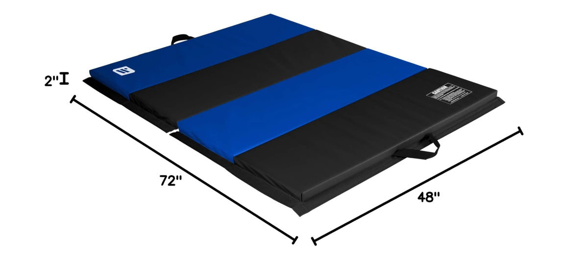 We Sell Mats - 4 ft x 6 ft x 2 - Personal Fitness & Exercise Mat for Home Workout - Lightweight and Folds for Carrying â All Purpose Gym Mat â Thick Mat for Yoga, Pilates, Stretches, Floor Exercises