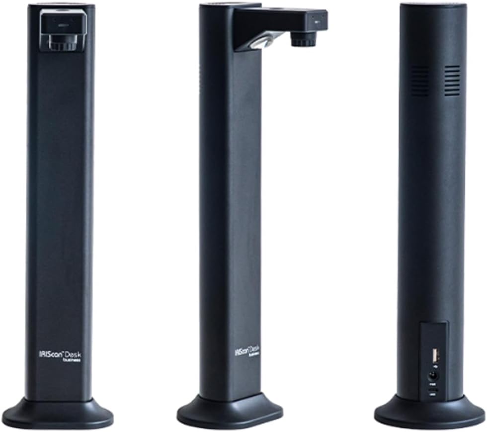 IRIScan Desk Scanner Document Camera a3 Scanner- v7Bus : 4K UltraHD | 24MP | 600dpi | visualizer | Library Scanner | Portable Scanner | Book Scanner | AI Curve Flattening | Finger Hiding |OCR|Win Mac